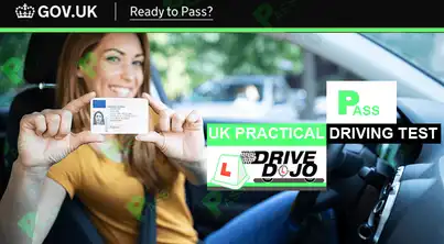 Smiling woman holding her UK photocard driving license - London driving school




